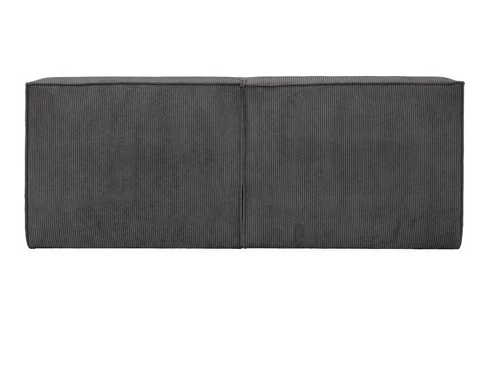 Cabeceira E Ponte De Cama*PASCAL MORABITO Cabeceira De Cama 220 Cm Veludo Canelado Cinzento Antracite - Timano De
