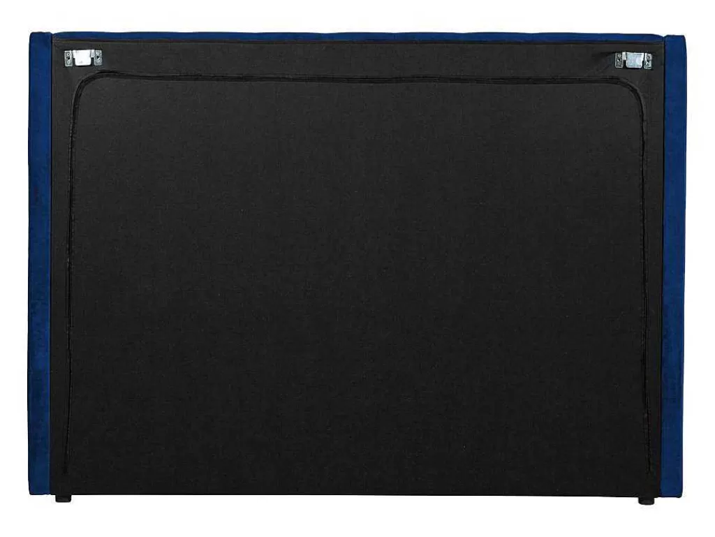 Cabeceira E Ponte De Cama*Vente-unique Cabeceira De Cama Acolchoada Massimo - Veludo - Azul - 160 Cm