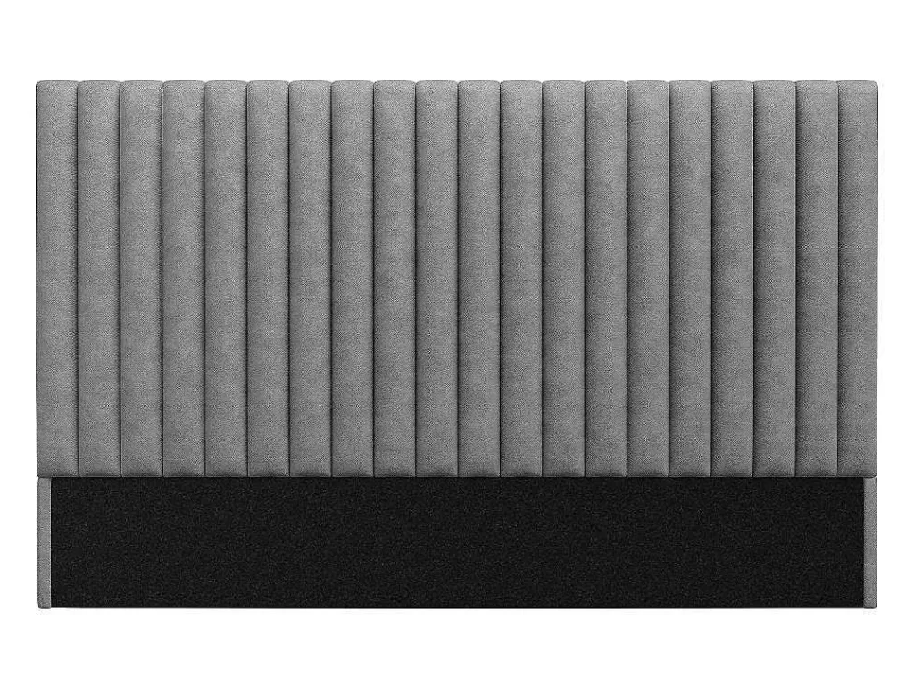 Cabeceira E Ponte De Cama*Vente-unique Cabeceira De Cama Com Costuras Verticais 200 Cm Tecido Cinza - Sarah