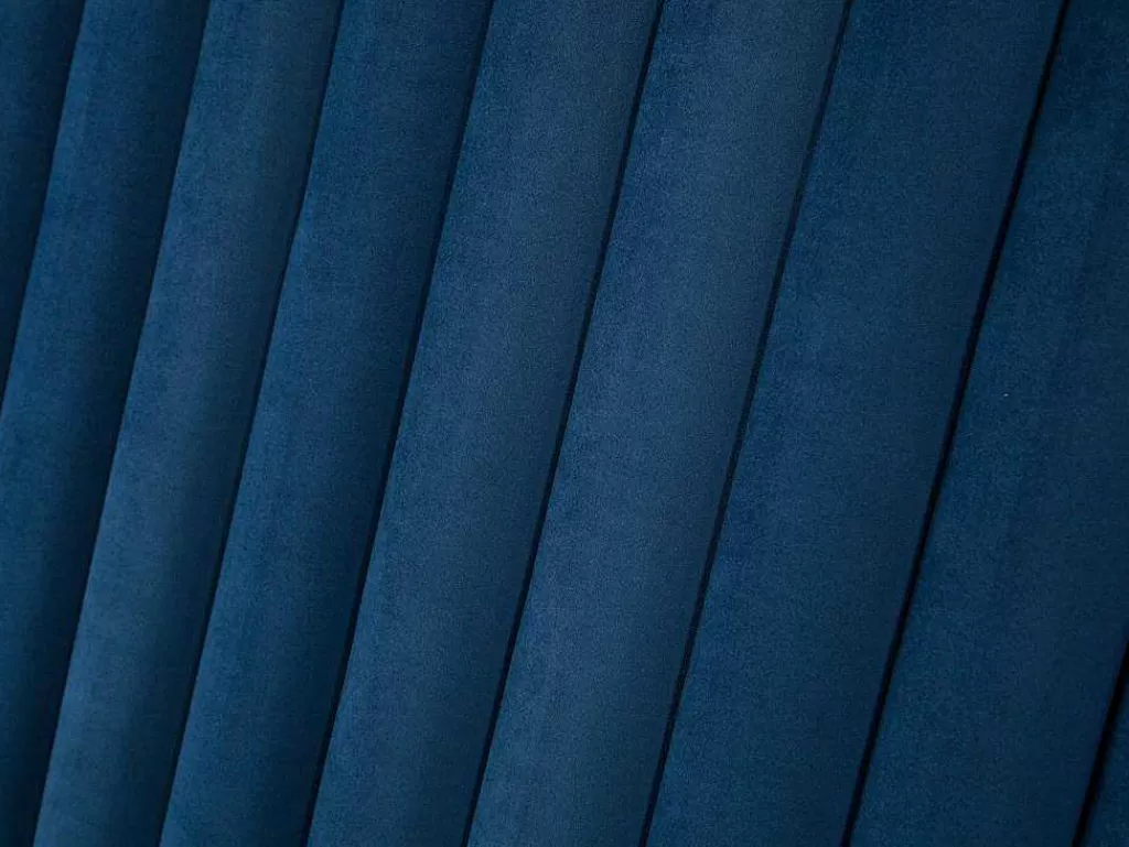 Cabeceira E Ponte De Cama*Vente-unique Cabeceira De Cama Com Costuras Verticais De 160 Cm Em Veludo Cor Azul-Escuro - Sarah