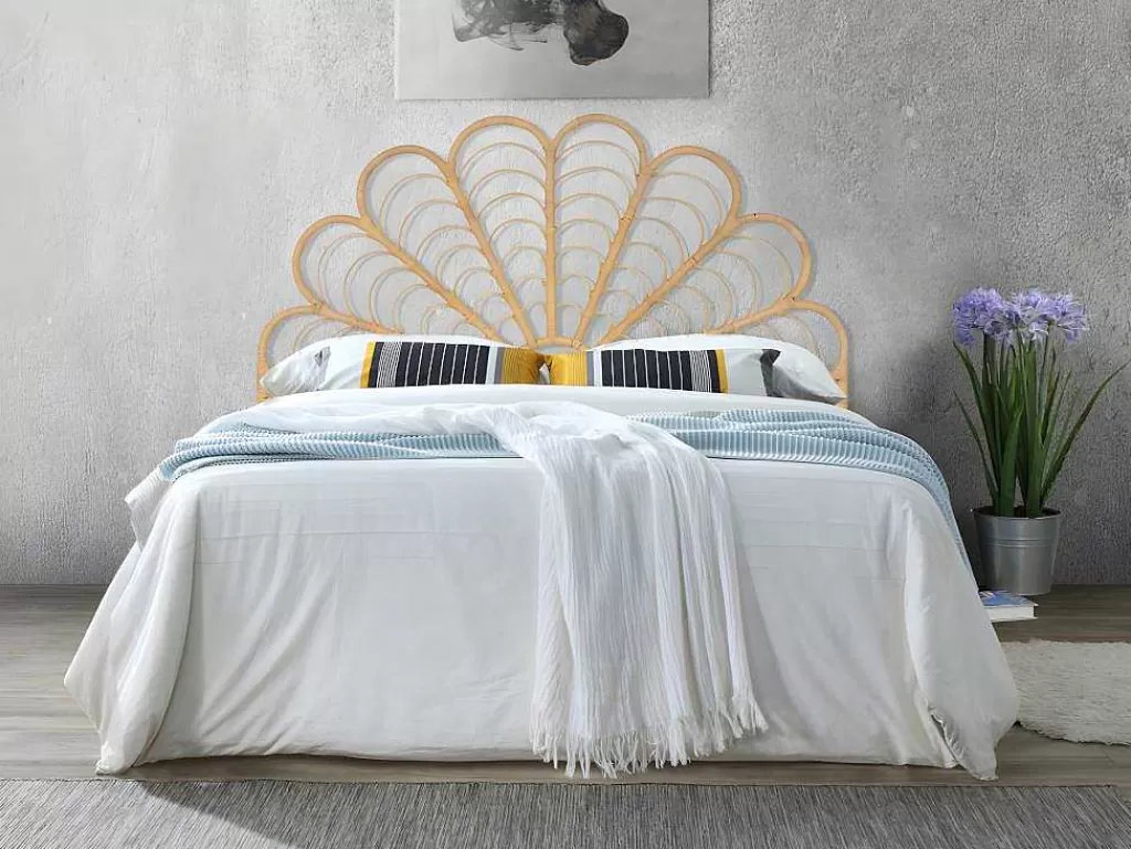 Cabeceira E Ponte De Cama*Vente-unique Cabeceira De Cama De 160 Cm Em Rotim Cor Natural - Flosia