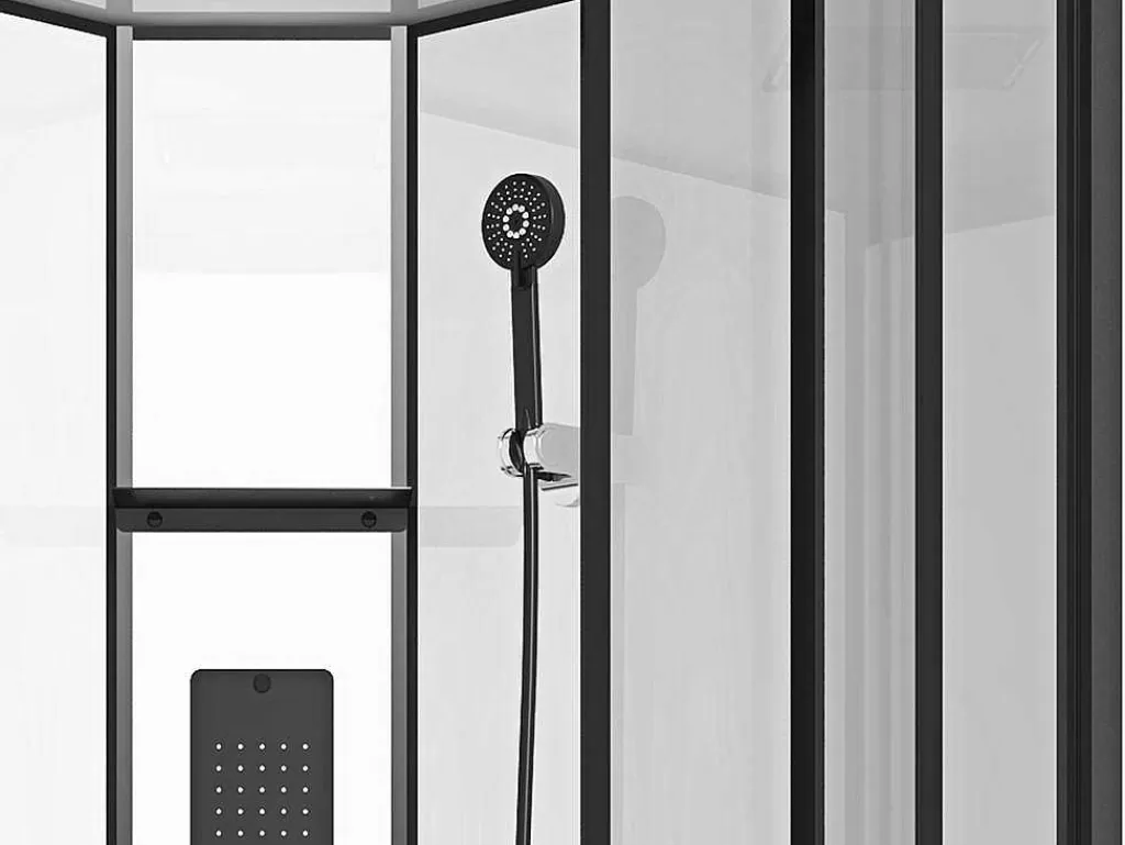 Cabine De Duche*Shower & Design Cabine De Duche De Hidromassagem Em Quarto De Circulo C90 X L90 X A215 Cm - Solena