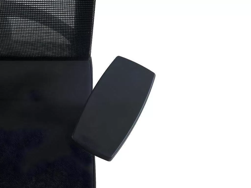 Cadeira De Escritório*Workēa Cadeira De Escritório Ergonomica Profissional Com Apoio De Cabeca Em Tecido Cor Preto - Wallstreet