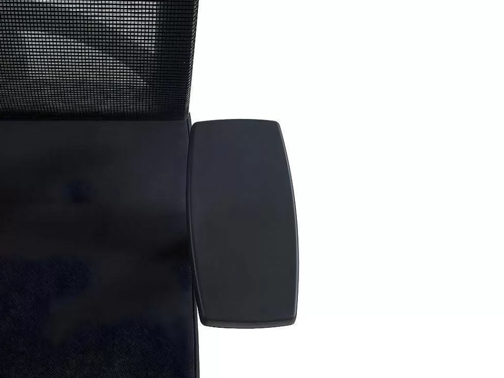Cadeira De Escritório*Workēa Cadeira De Escritório Ergonomica Profissional Com Apoio De Cabeca Em Tecido Cor Preto - Wallstreet