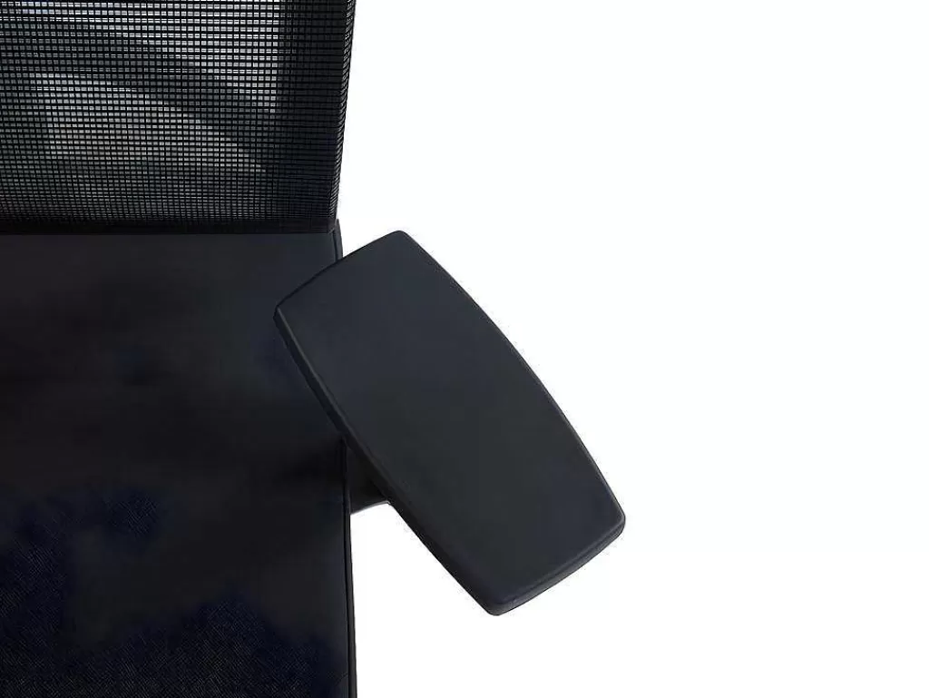 Cadeira De Escritório*Workēa Cadeira De Escritório Ergonomica Profissional Com Apoio De Cabeca Em Tecido Cor Preto - Wallstreet