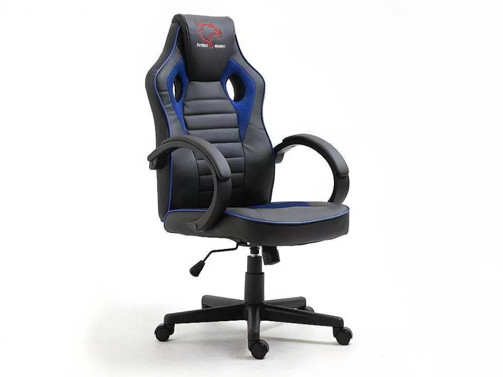 Cadeira De Escritório*Vente-unique Cadeira De Escritório Estilo Gaming, Racer (Azul)