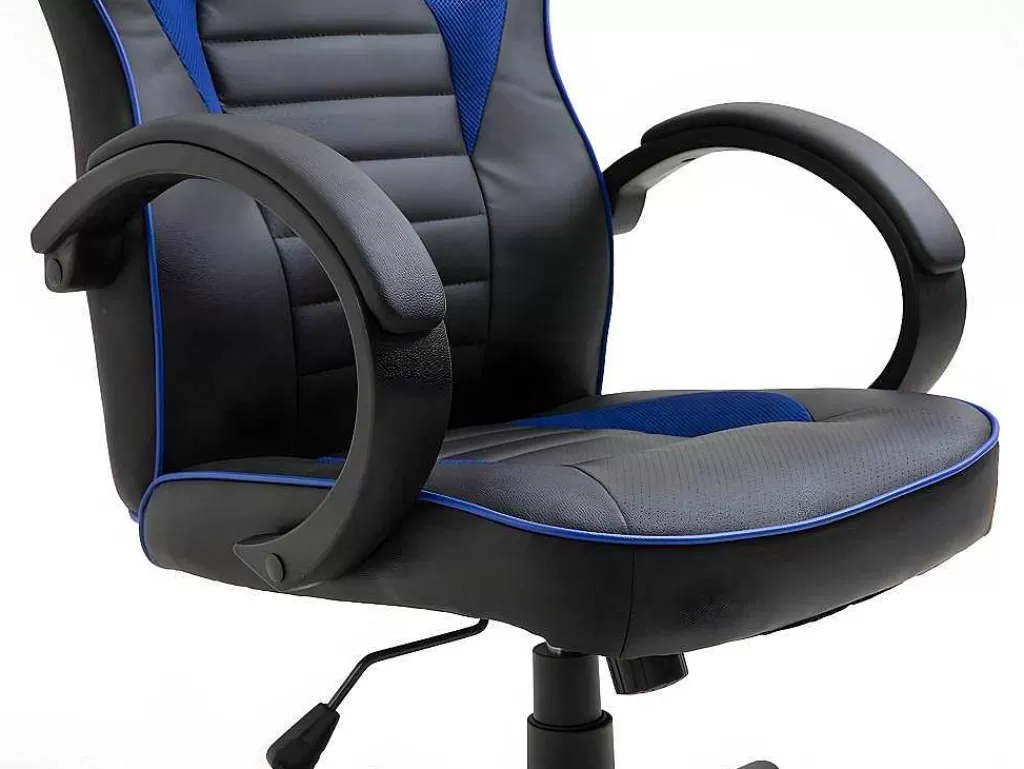 Cadeira De Escritório*Vente-unique Cadeira De Escritório Estilo Gaming, Racer (Azul)