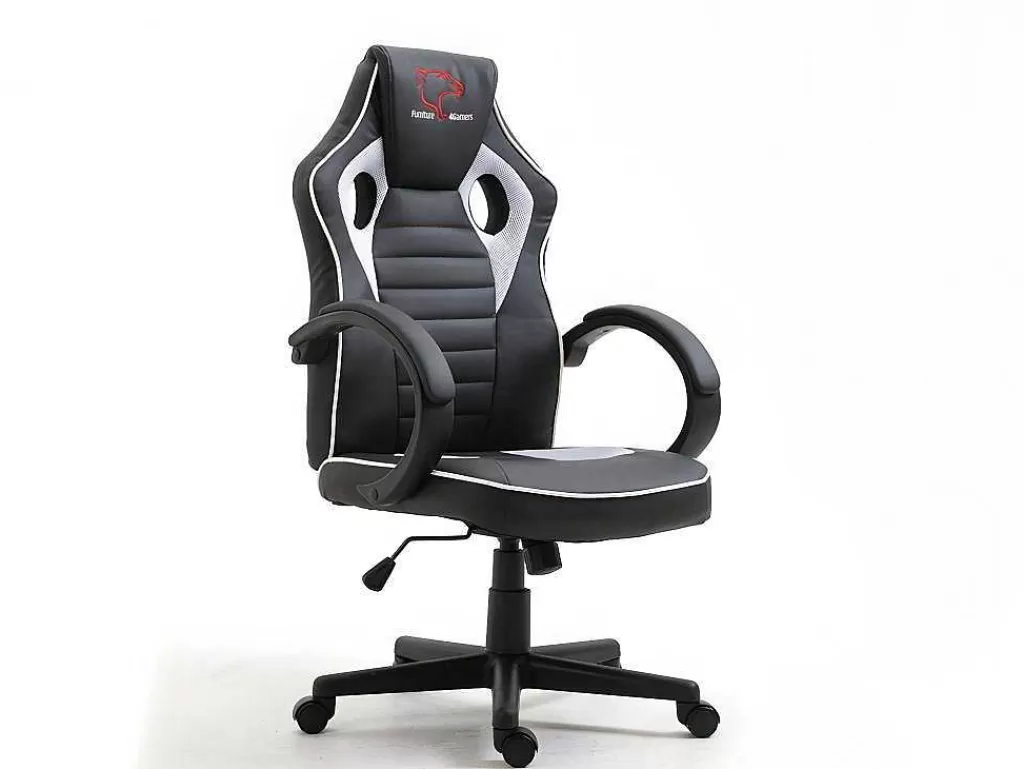 Cadeira De Escritório*Vente-unique Cadeira De Escritório Estilo Gaming, Racer (Branco)