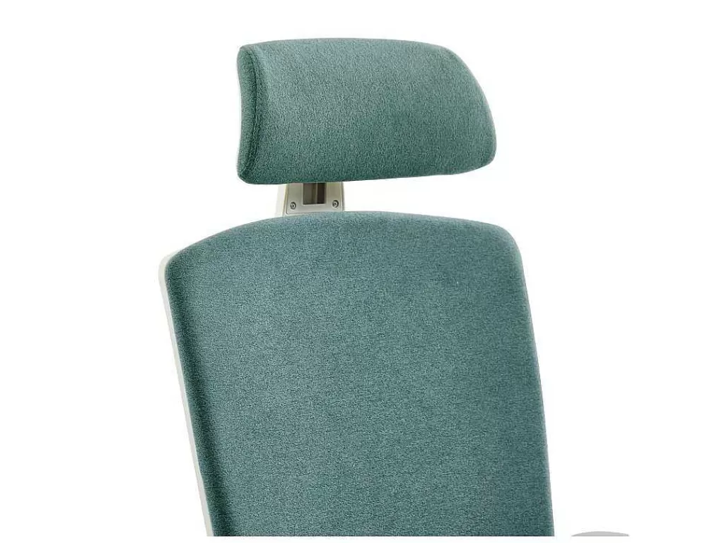 Cadeira De Escritório*Workēa Cadeira De Escritório Profissional Com Apoio De Cabeca Em Tecido Cor Azul - Volti