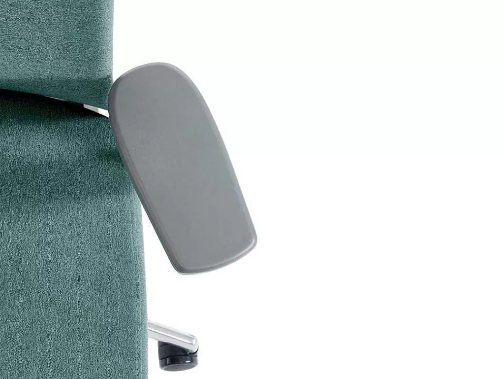 Cadeira De Escritório*Workēa Cadeira De Escritório Profissional Com Apoio De Cabeca Em Tecido Cor Azul - Volti