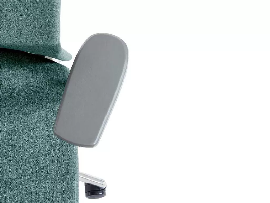 Cadeira De Escritório*Workēa Cadeira De Escritório Profissional Com Apoio De Cabeca Em Tecido Cor Azul - Volti