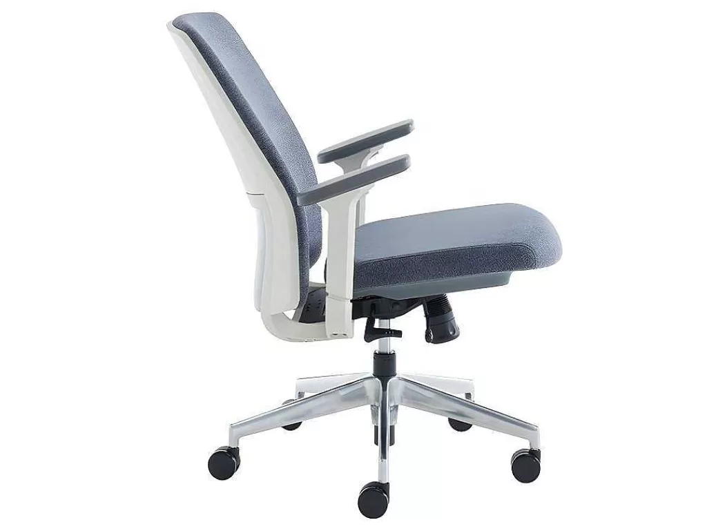 Cadeira De Escritório*Workēa Cadeira De Escritório Profissional Em Tecido Cor Cinza - Humia