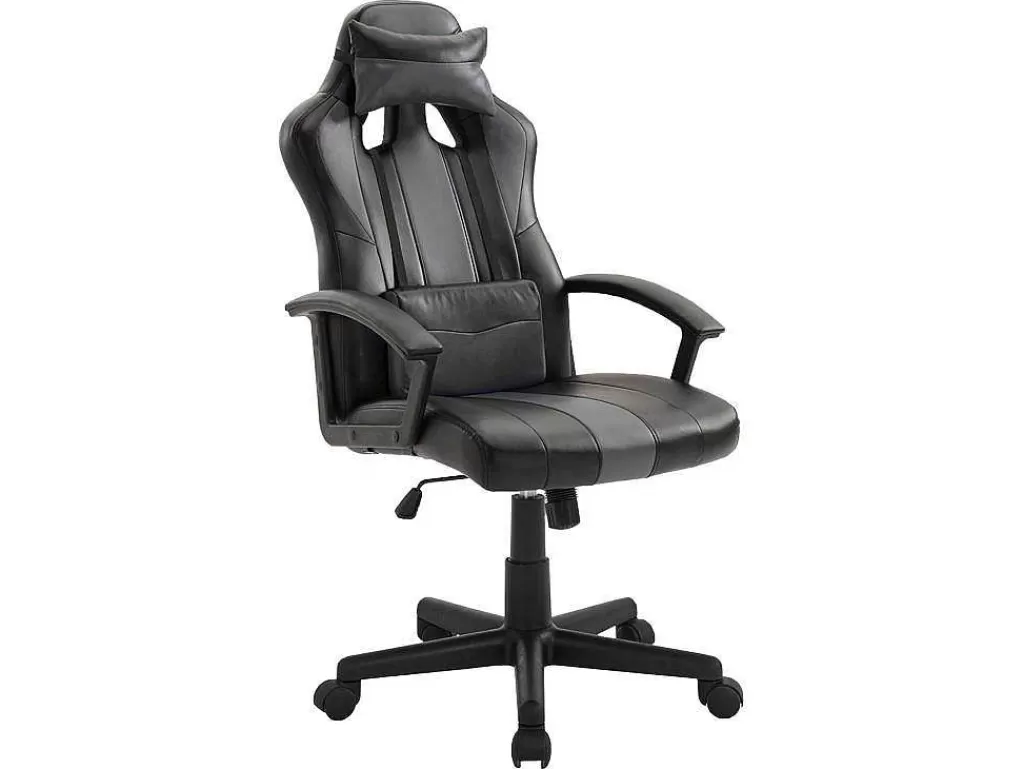 Cadeira De Escritório*Happy Garden Cadeira De Mesa Para Jogadores Crash Preta E Cinzenta