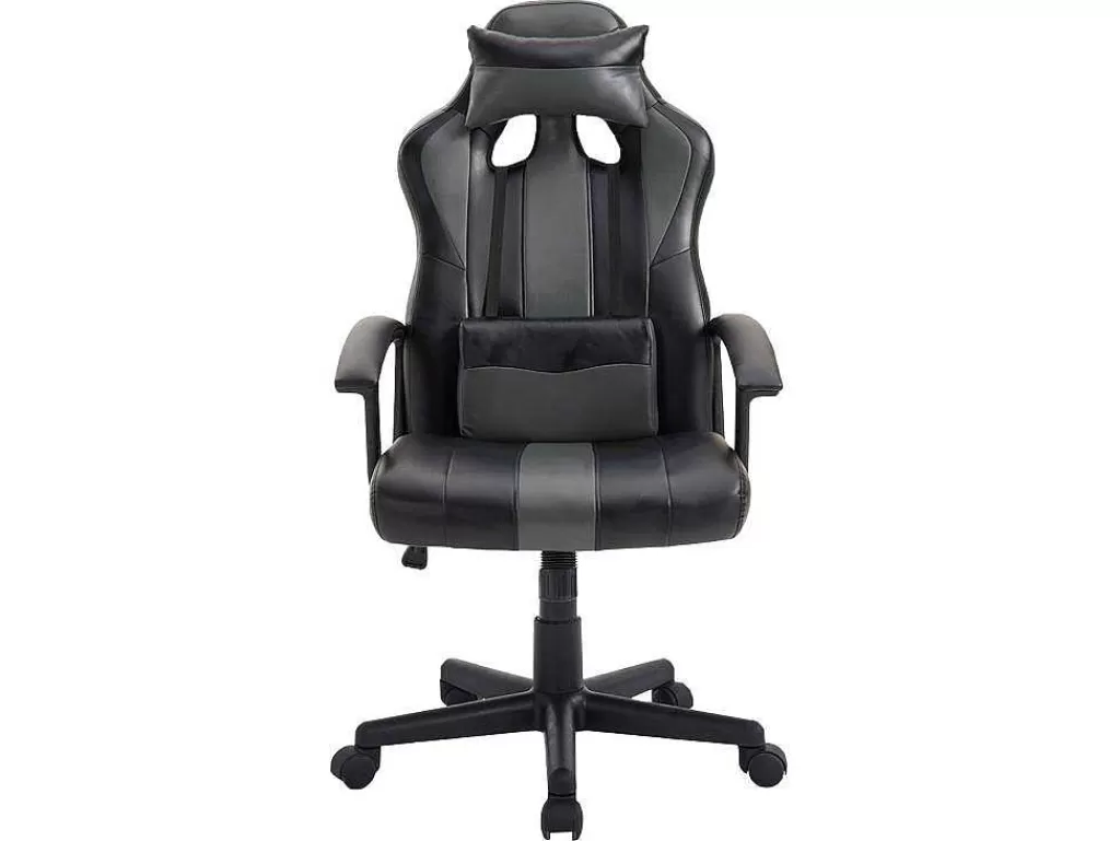 Cadeira De Escritório*Happy Garden Cadeira De Mesa Para Jogadores Crash Preta E Cinzenta