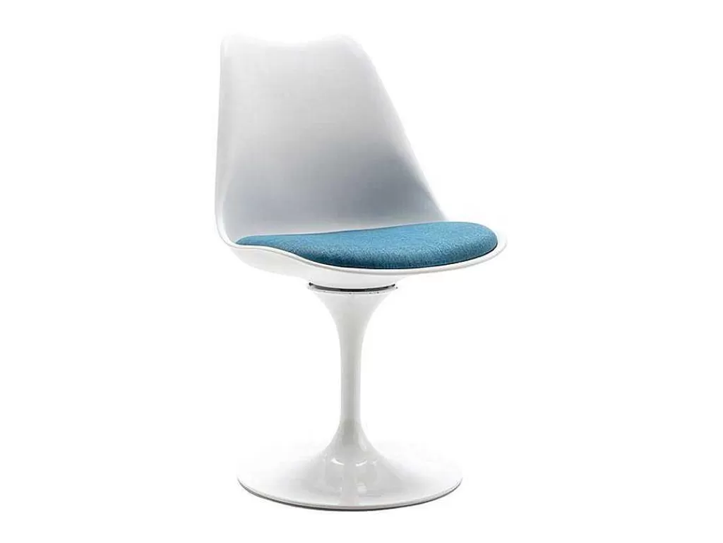 Cadeira De Escritório*Vente-unique Cadeira Em Polipropileno E Metal Cor Azul E Branco - Xafy