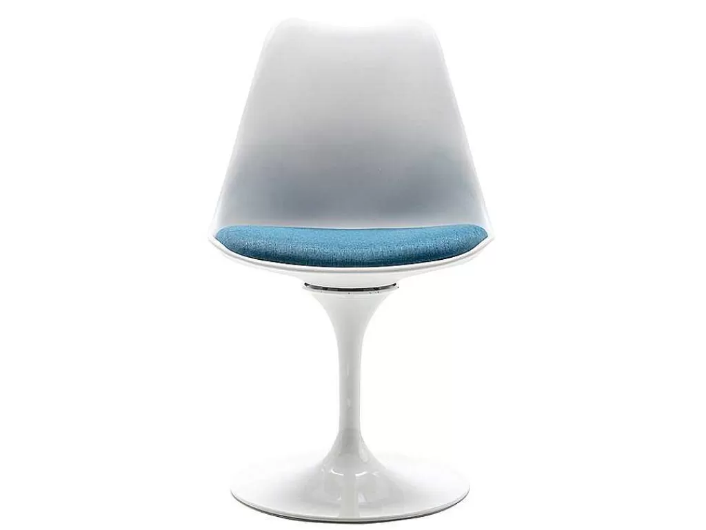 Cadeira De Escritório*Vente-unique Cadeira Em Polipropileno E Metal Cor Azul E Branco - Xafy