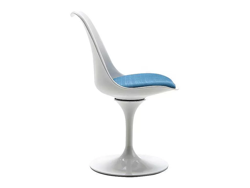 Cadeira De Escritório*Vente-unique Cadeira Em Polipropileno E Metal Cor Azul E Branco - Xafy