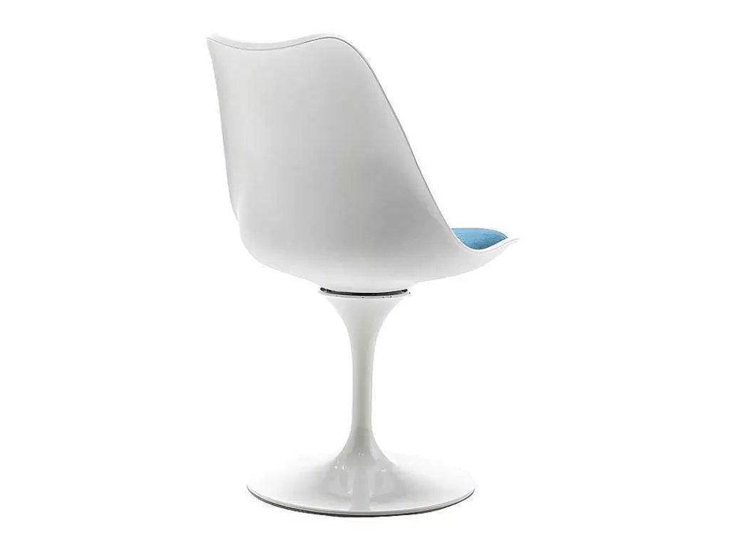 Cadeira De Escritório*Vente-unique Cadeira Em Polipropileno E Metal Cor Azul E Branco - Xafy