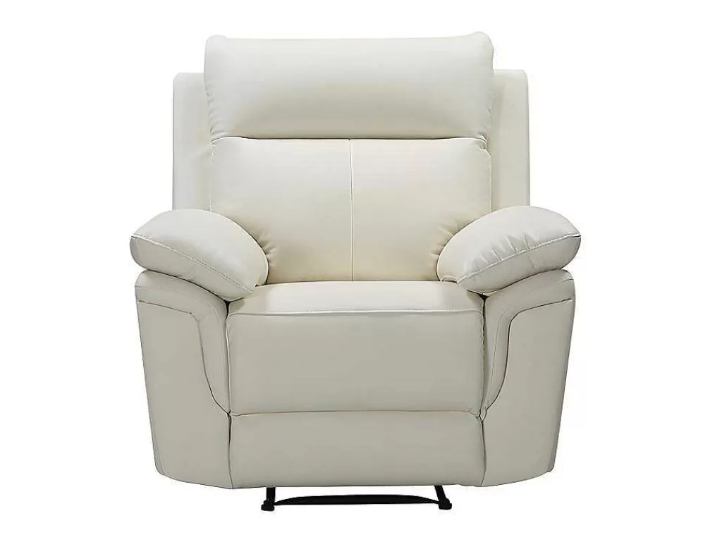 Cadeirão Relax*Vente-unique Cadeirão Relax Em Pele De Bufalo Marfim - Pakita