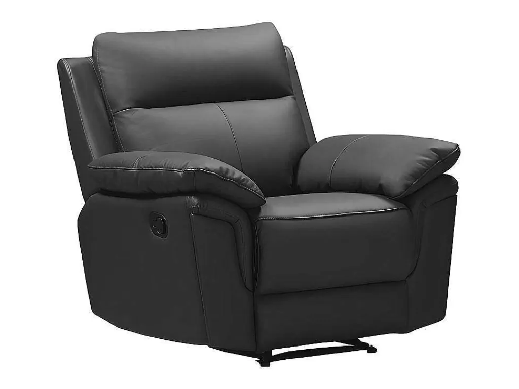 Cadeirão Relax*Vente-unique Cadeirão Relax Em Pele De Bufalo Preto - Pakita
