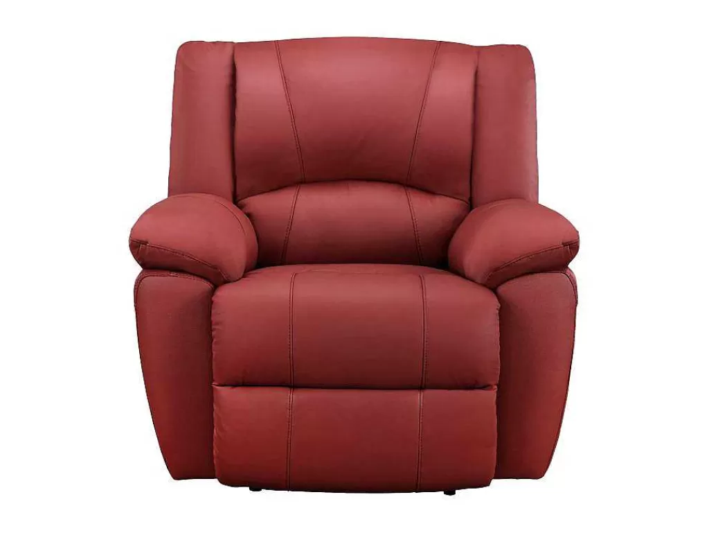 Cadeirão Relax*Vente-unique Cadeirão Relax Em Pele Vermelho - Aroma
