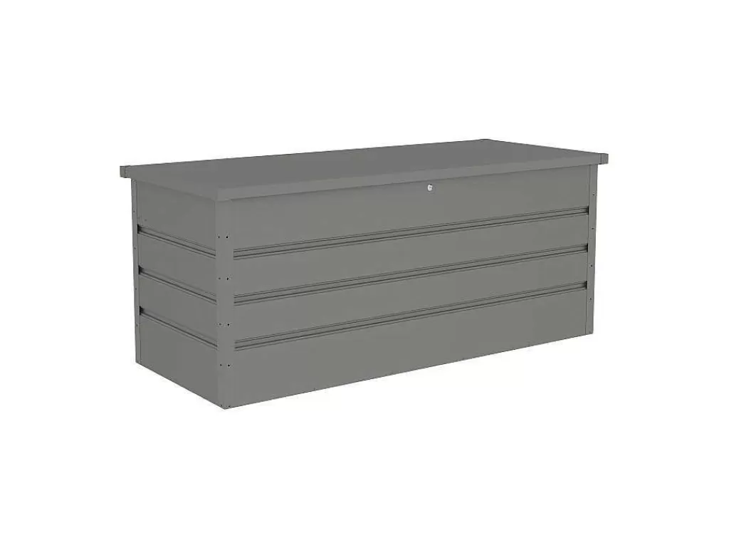 Armazenamento De Jardim*Vente-unique Caixa De Arrumação De Jardim Em Aco Galvanizado Cinzento 750 L - Tomaso
