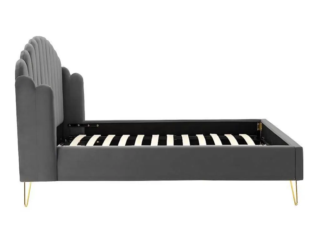 cama_160_x_200_cm_com_cabeceira_de_cama_ondulada_veludo_cinzento__colcho__sagali_6.webp Cama Em Veludo*Vente-unique Cama 160 X 200 Cm Com Cabeceira De Cama Ondulada Veludo Cinzento + Colchão - Sagali