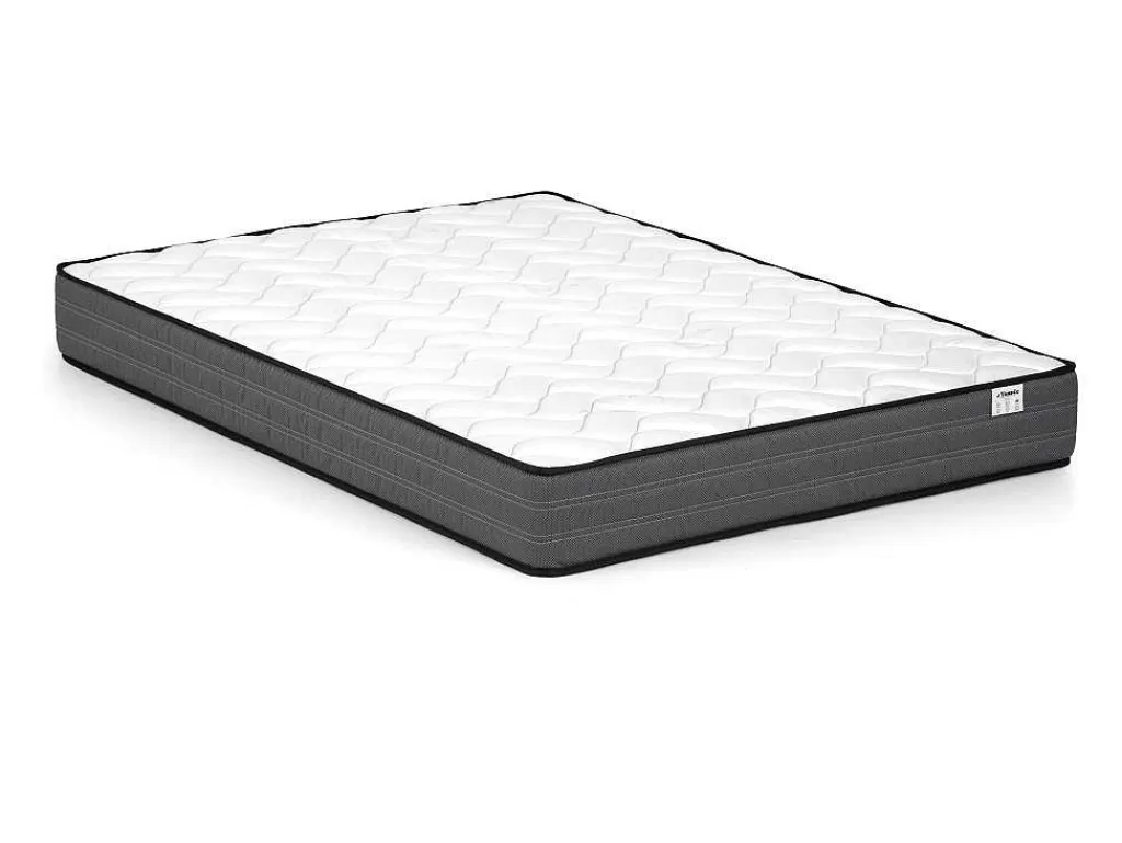 Cama De Adulto*Vente-unique Cama Com Arrumação E Mesas De Cabeceira 160 X 200 Cm, 2 Gavetas, Com Leds, Natural E Antracite + Colchão - Francoli