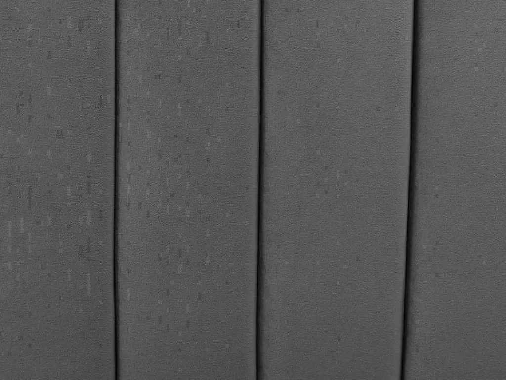 Cama Em Veludo*Vente-unique Cama Com Cabeceira De Cama Ondulada De 160 X 200 Cm Em Veludo Cor Cinza - Sagali
