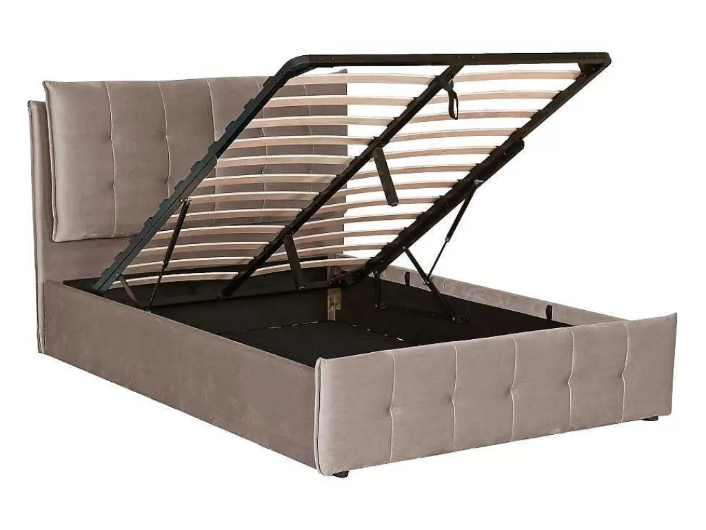 cama_com_espaco_de_arrumao_140x200_cm_veludo_bege__oleria_4.webp Cama Em Veludo*Vente-unique Cama Com Espaco De Arrumação 140X200 Cm Veludo Bege - Oleria