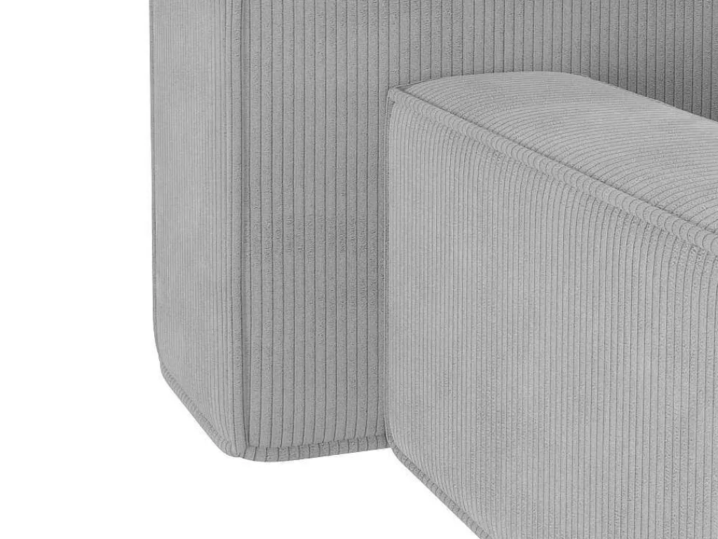 Cama Em Veludo*PASCAL MORABITO Cama Com Espaco De Arrumação 180 X 200 Cm Veludo Canelado Cinzento-Claro - Timano