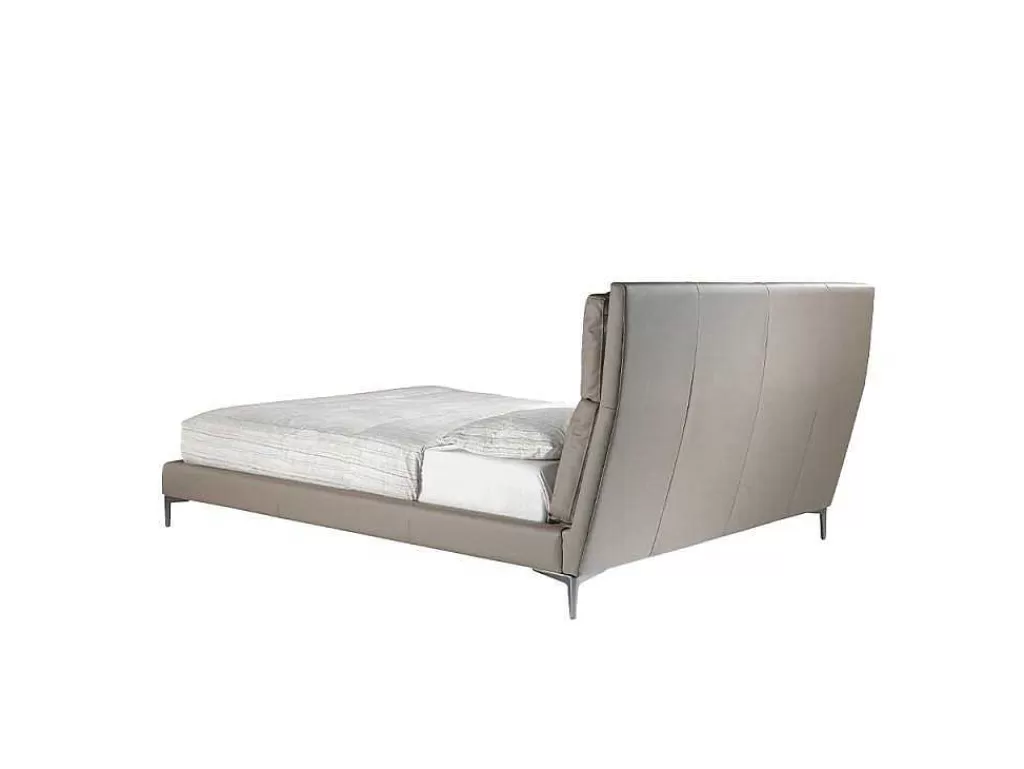 Cama De Adulto*Angel Cerda Cama Com Estrutura De Madeira De Pinho Estofada Em Couro Ecologico 7014