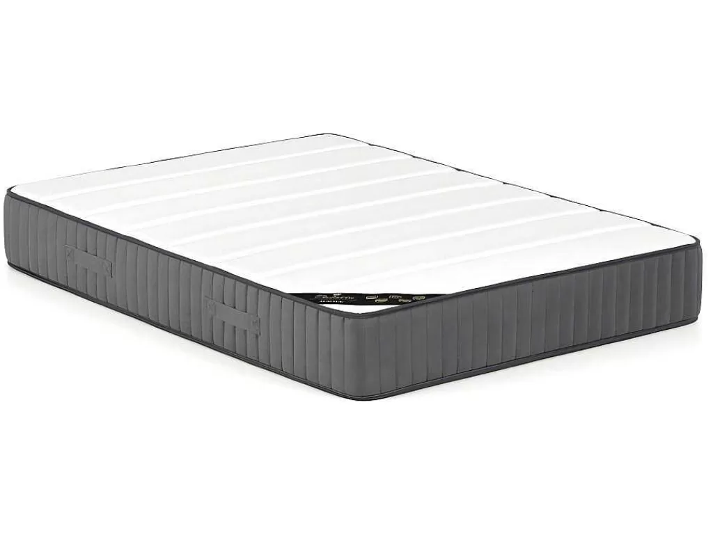 Cama Em Veludo*Vente-unique Cama Com Gavetas 180 X 200 Cm Tecido Veludo Azul + Colchão - Leopold