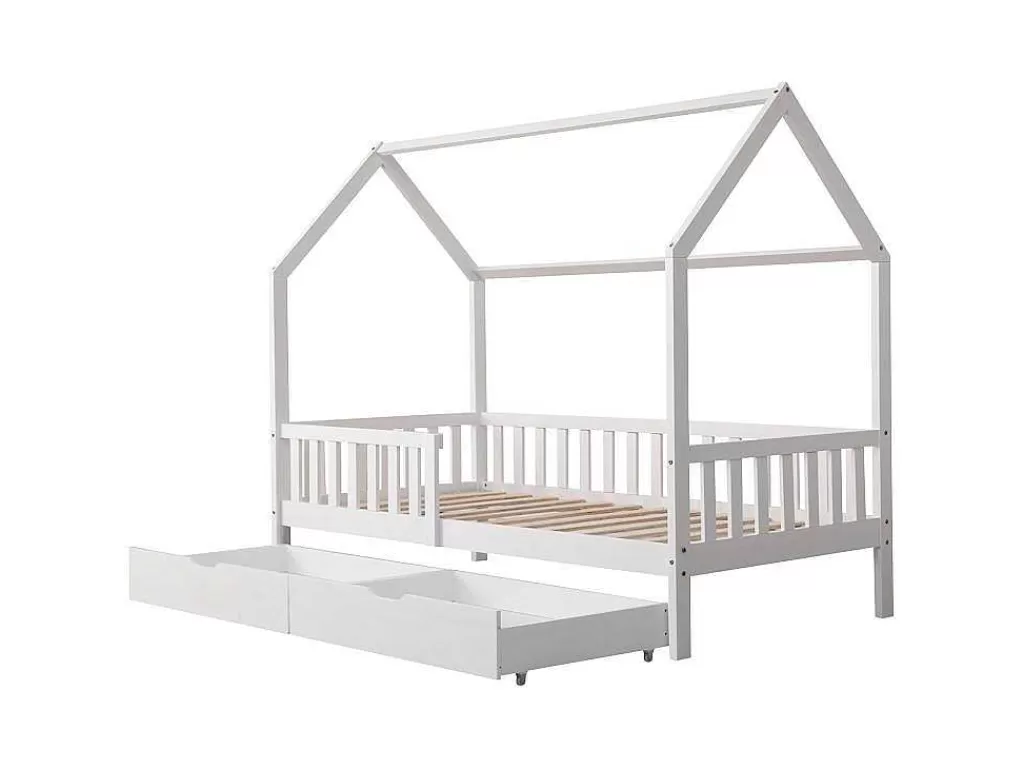 Cama De Criança*Happy Garden Cama De Criança 190X90Cm Branca Com Gavetas Marceau