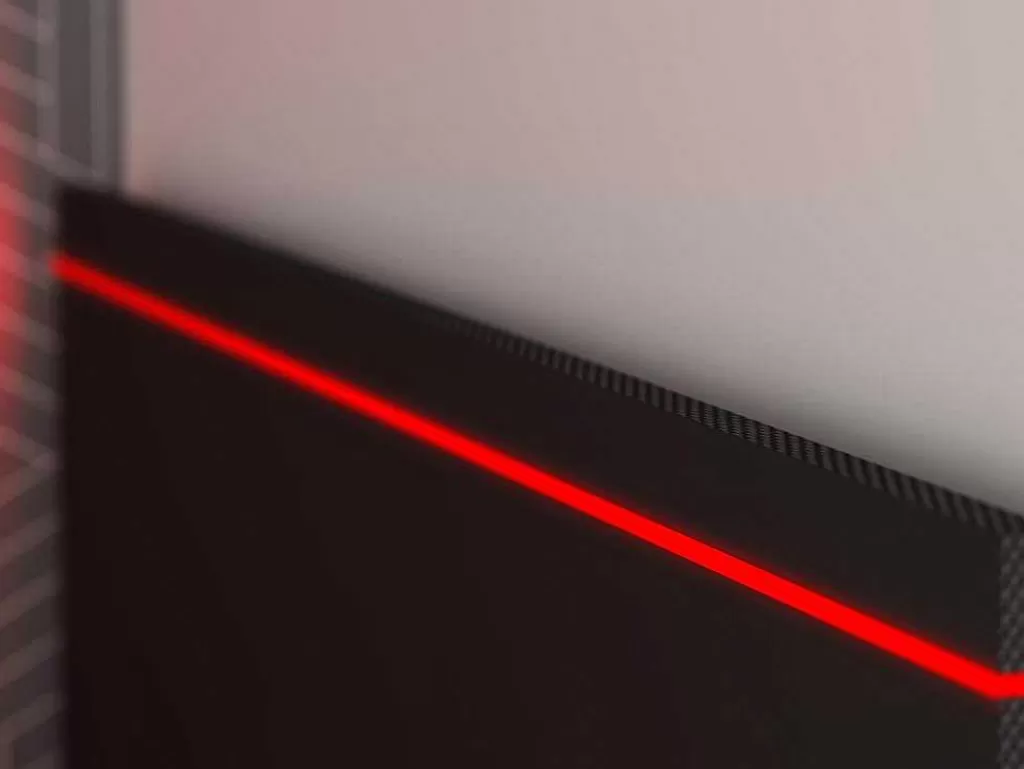 Cama Dupla*Vente-unique Cama Dupla Gamer 2 X 90 X 200 Com Secretária E Leds, Antracite E Vermelho + Sommier - Vouani