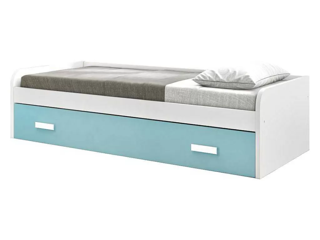 Cama Com Arrumação*Venprodin Cama Gaveta - 90 Cm 54X190X98Cm - Branco-Caribe