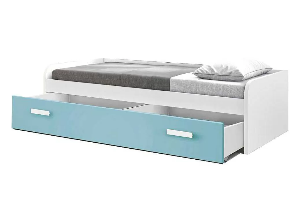 Cama Com Arrumação*Venprodin Cama Gaveta - 90 Cm 54X190X98Cm - Branco-Caribe