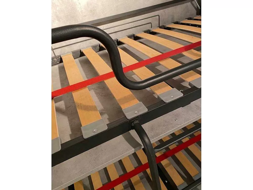 Cama Rebatível*ITAMOBY Cama Retratil Beliche Solteiro Horizontal Kando Com Colchões Cimento