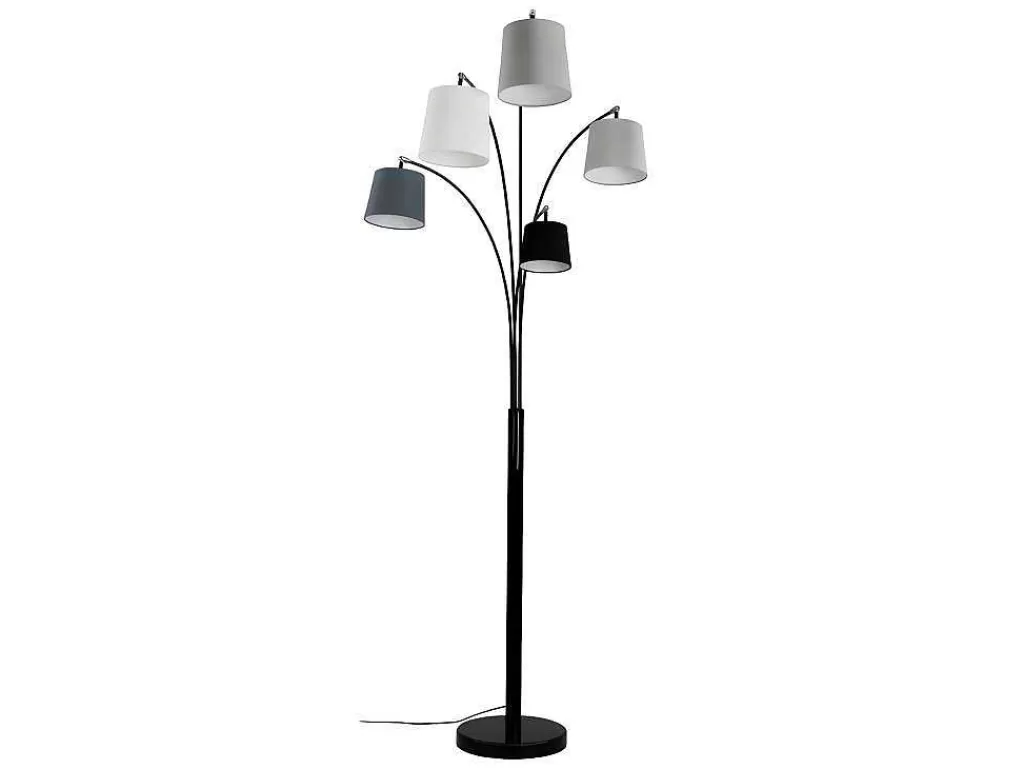 Candeeiro De Pe*OZAIA Candeeiro 5 Abajures Varieone - Em Metal E Tecido - A.234 Cm