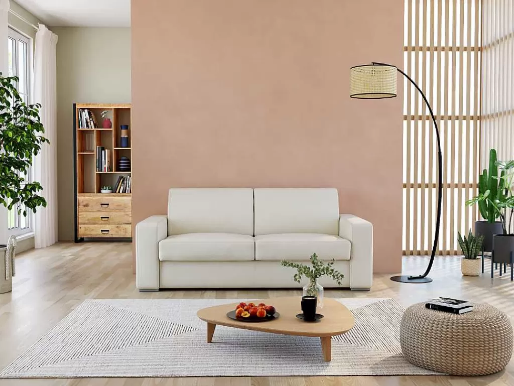 Candeeiro De Pe*OZAIA Candeeiro Arco Entrelacado Neirobi - Estilo Etnico - Ferro E Vime - 105X40X195 Cm - Preto E Natural