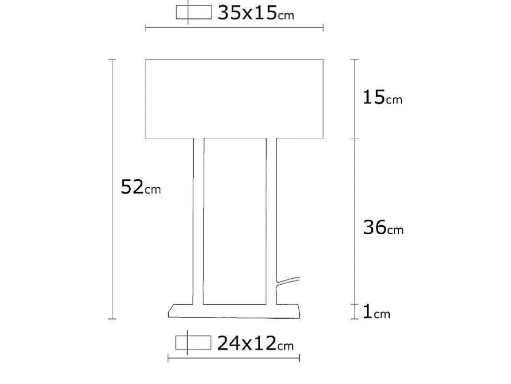 Candeeiro De Mesa*EPIKASA Candeeiro De Mesa Vicenza, Cromado, Branco, 35 X 15 X 52 Cm,