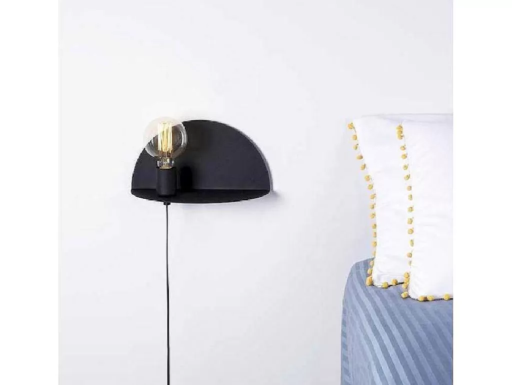 Candeeiro De Parede*EPIKASA Candeeiro De Parede Taranto, Preto, 30 X 15 X 15 Cm,