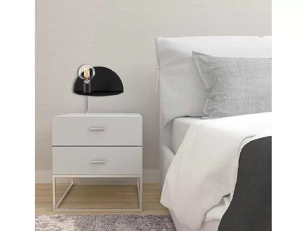 Candeeiro De Parede*EPIKASA Candeeiro De Parede Taranto, Preto, 30 X 15 X 15 Cm,