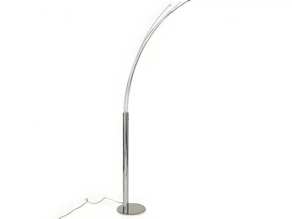 Candeeiro De Pe*OZAIA Candeeiro De Pe 5 Bracos Leds Conceptual Filae - Metal - 58 X 20 X 189 Cm - Prateado