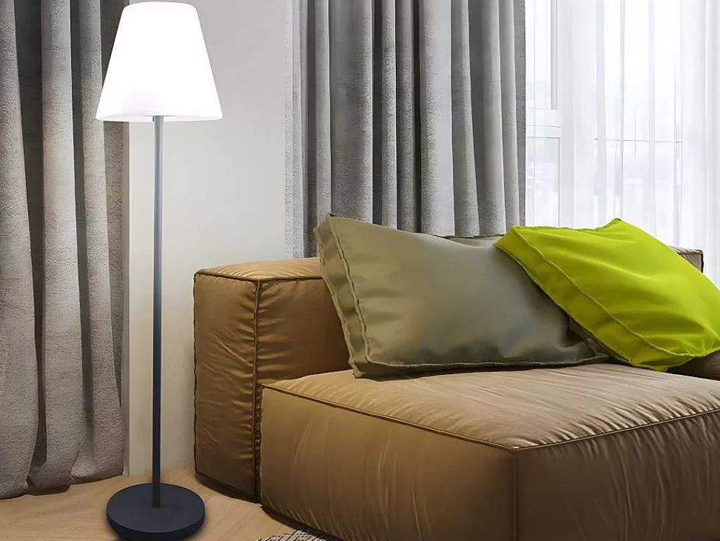 Iluminação De Exterior*SOLARGEO Candeeiro De Pe De Exterior Com Leds - Metal - A. 150 Cm - Cores Variaveis - Wiley