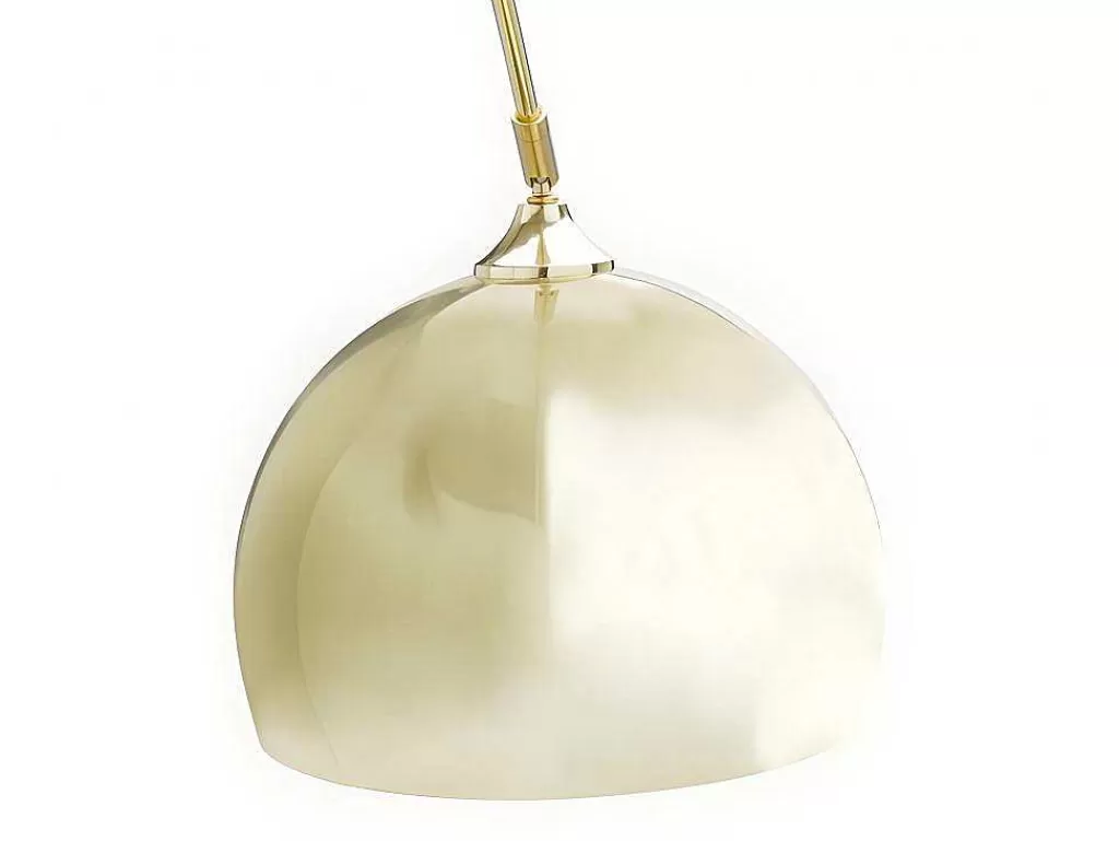 Candeeiro De Pe*OZAIA Candeeiro De Pe Grande Em Arco Estilo Art Deco 140 X 35 X 180 Cm Em Metal E Marmore Cor Dourado - Ombrage