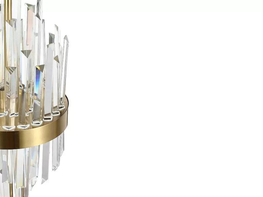Lustre*OZAIA Candeeiro De Teto Aco Inoxidavel E Vidro D25 Cm Dourado E Transparente - Langley