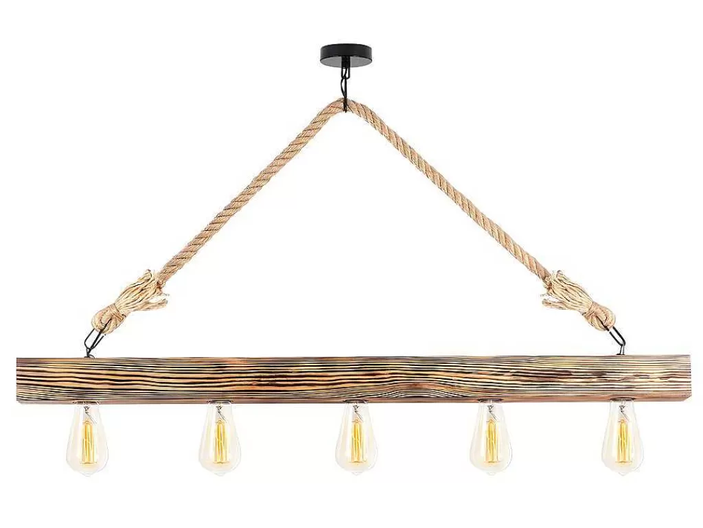 Candeeiro Suspenso*OZAIA Candeeiro De Teto Em Madeira De C. 100 X A. 53 Cm Cor Natural - Erebos