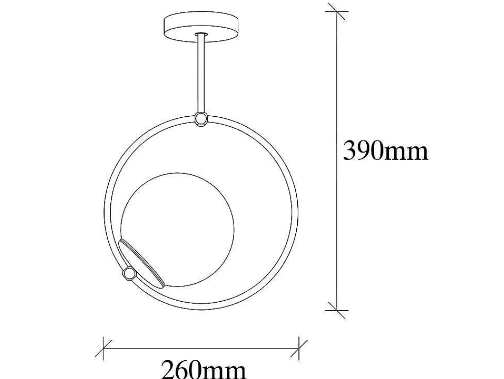 Luz De Teto*OZAIA Candeeiro De Teto Em Metal Com Globo Em Vidro De A. 39 Cm Cor Preto E Branco - Dulonay
