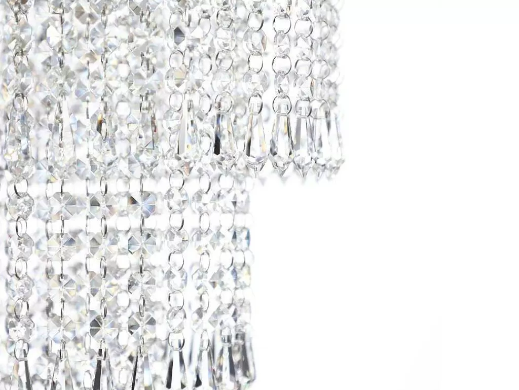 Lustre*OZAIA Candeeiro De Teto Metal E Vidro Efeito Cristal D30 Cm - Alberni